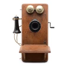 Vintage Kellogg Oak Wall Phone