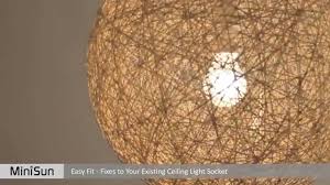 Minisun Rattan Ball Ceiling Light Pendant Shade
