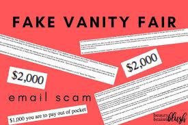 fake vanity fair email scam