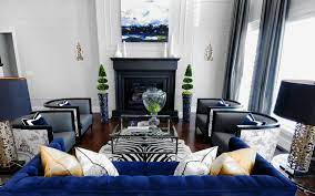 decorating a blue couch photos