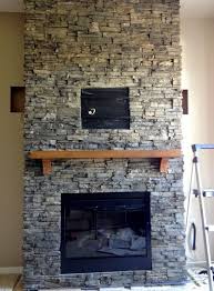 Stacked Stone Fireplaces Fireplace