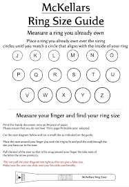 Mckellars Ring Size Guide Finding A Ring Size Mckellars
