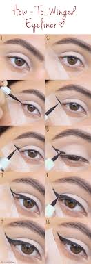 how to winged eyeliner tape method