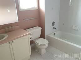 updating an old bathroom vanity pink