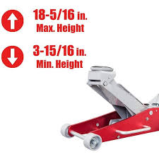 big red at729900lr 3 ton low profile aluminum and steel floor jack with dual piston sdy lift