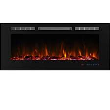 tempered glass wall mounted fireplace