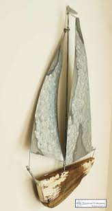 Distressed Sailing Boat Model Wall Art