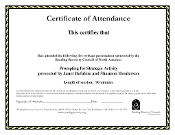 Sample Of Certificate Attendance Letter Format Business Letters Free