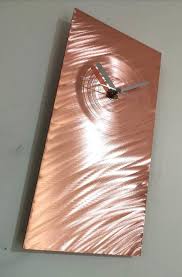 Copper Wall Clock Metal Home Decor
