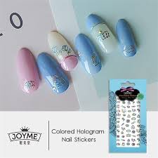 Shop with afterpay on eligible items. Diy Colored Hologram Nail Sticker Spring Element Newair Fake Nails