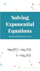 Solving Exponential Equations Free