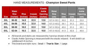 Champion Sweatpants Size Chart Champion Sale Shop T