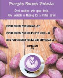 These recipes use purple sweet potatoes, which are filled with healthy antioxidants called anthocyanins. Nutmeg Kl Come And Try Our New Purple Sweet Potato Drinks ÙÙŠØ³Ø¨ÙˆÙƒ