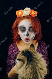 dead mask skull face art makeup