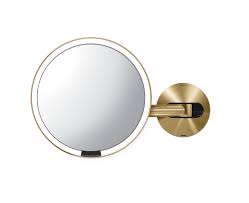 Simplehuman 20cm Wall Mount Sensor Mirror Rechargeable Brass Stainless Steel