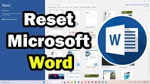 how to reset microsoft word to default