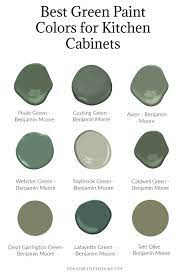 green paint colors for kitchen cabinets