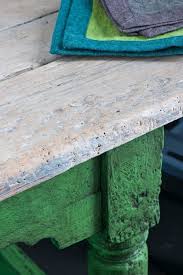 Rustic Dining Table Painted In Chalk