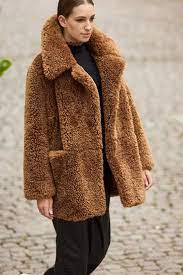Buy Toffee Brown Teddy Borg Coat From