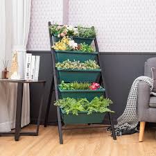 Honey Joy 5 Tier Vertical Herb Garden Planter Box Outdoor Elevated Raised Bed Green Topb005428
