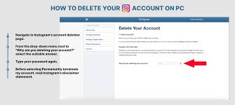 how to delete insram account quick
