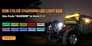 Auxbeam Hot Seller V Series Rgb Color Changing Led Light Bar Save Extra 6 Milled