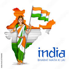 mother india on indian background