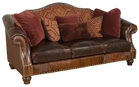 red rock leather fabric sofa 6500 lf by