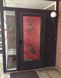 Screen Door Inserts With Herons