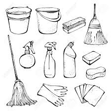 Please feel free to get in touch if you can't find the cleaning supplies black and white clipart your looking for. Home Office Cleaning Supplies Doodle Clip Art Icons Stock Vector Illustration In Cleaning Supplies Drawing With Reg Cleaning Drawing Cleaning Icons Art Icon