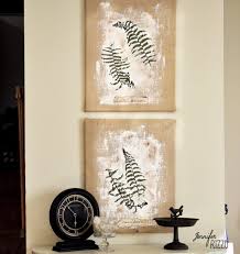 Pressed Ferns And Spackle Texture Art