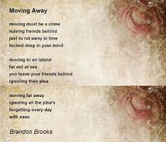moving away poem by brandon brooks