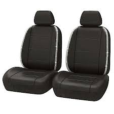 Autocraft Seat Cover Black Faux Leather Diamond Low Back Universal 2 Pk Ac2105bb