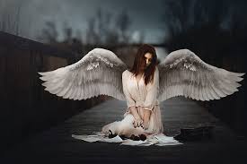 hd wallpaper wings angel alone