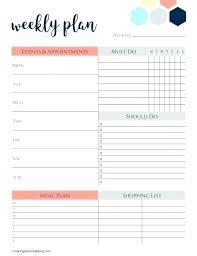 Source Free Weekly Task Planner Template Management