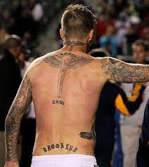 David beckham is the english this david beckham tattoo pics list features the names of wife, three sons, and daughter. David Beckham S 60 Plus Tattoos And Their Meanings