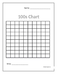 Simple Timed Hundreds Chart Math Activity Free