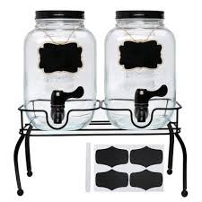 1 Gallon Glass Drink Dispenser With