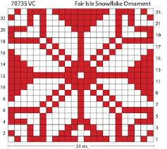 Free Knitting Pattern 70735ad Fair Isle Snowflake Ornament