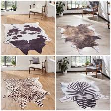 large fake sheepskin cowhide rug