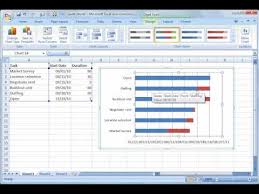 Excel 2007 Tutorial 16 Gantt Charts
