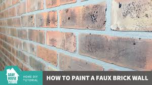 how to paint faux brick wall panels