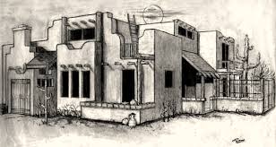 S 901 Santa Fe Style Adobe House Plan