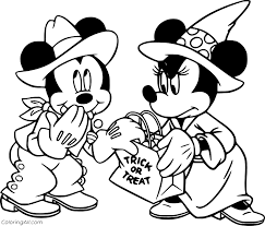 Free, printable coloring pages for adults that are not only fun but extremely relaxing. Mickey And Minnie Playing Trick Or Treat Coloring Page Coloringall