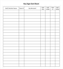 Sign Out Sheet Template Word Millsfarm Info