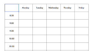 Therapy Schedule Template Under Fontanacountryinn Com