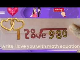 Saying I Love You With Math Equation