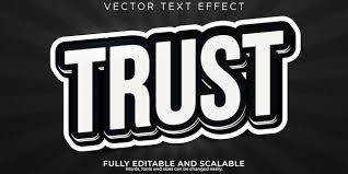 trust text effect editable modern