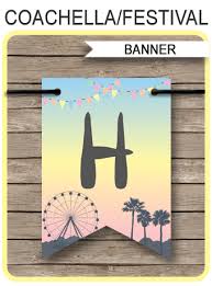 coaca themed party pennant banner