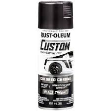 Rust Oleum 343346 6pk Automotive Custom Chrome Spray Paint 10 Oz Black 6 Pack